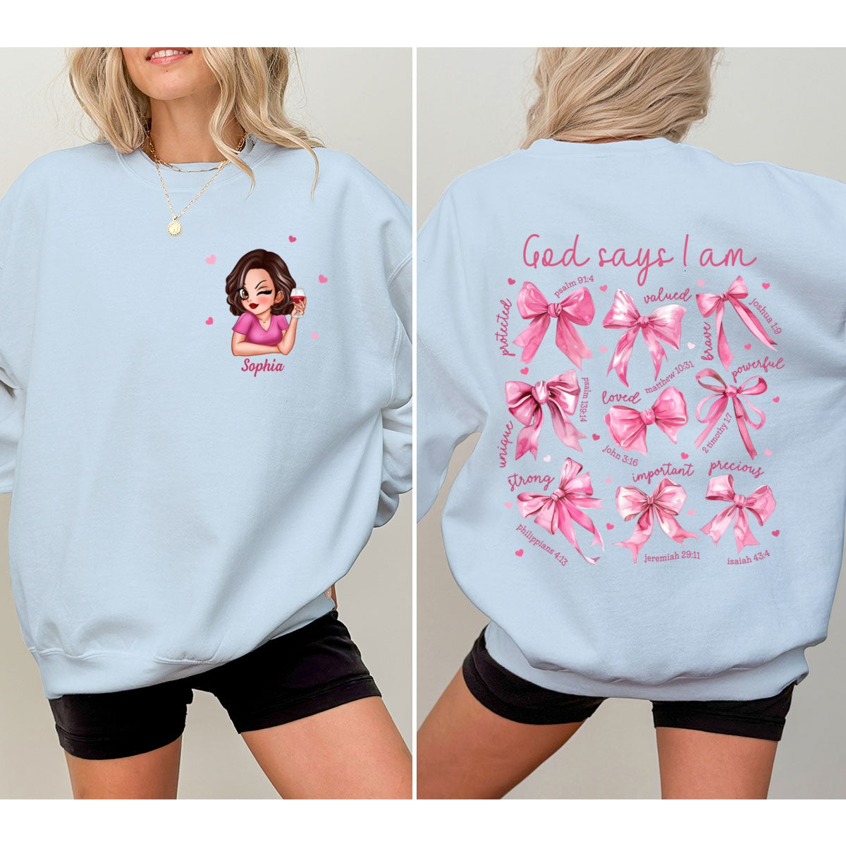 God Says I Am Coquette  Gift For Yourself Personalized Double Sided Sweatshirt
